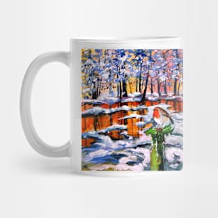 Robin in the forest Mug